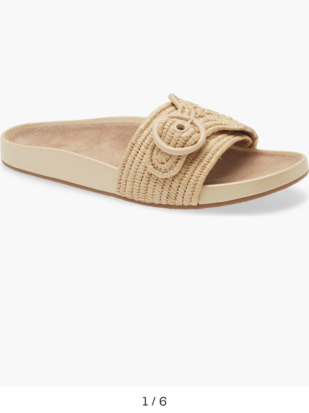 Kate Spade Michelle Raffia Woven Slide Sandal